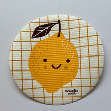 Load image into Gallery viewer, Fruit Face Lemon Sponge Cloth
