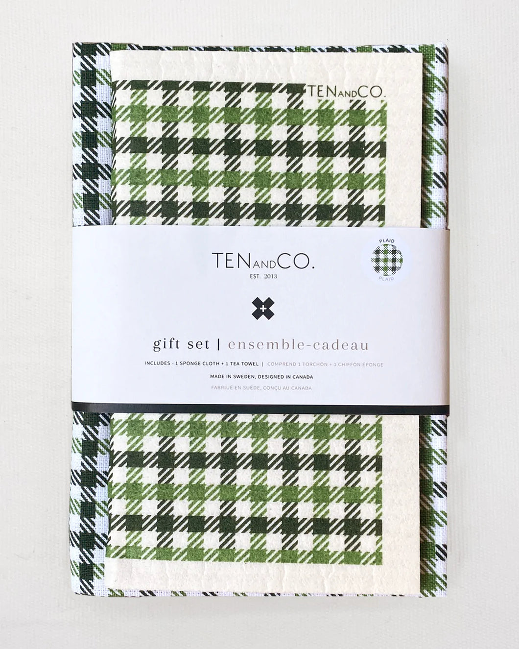 Plaid Green Gift Set