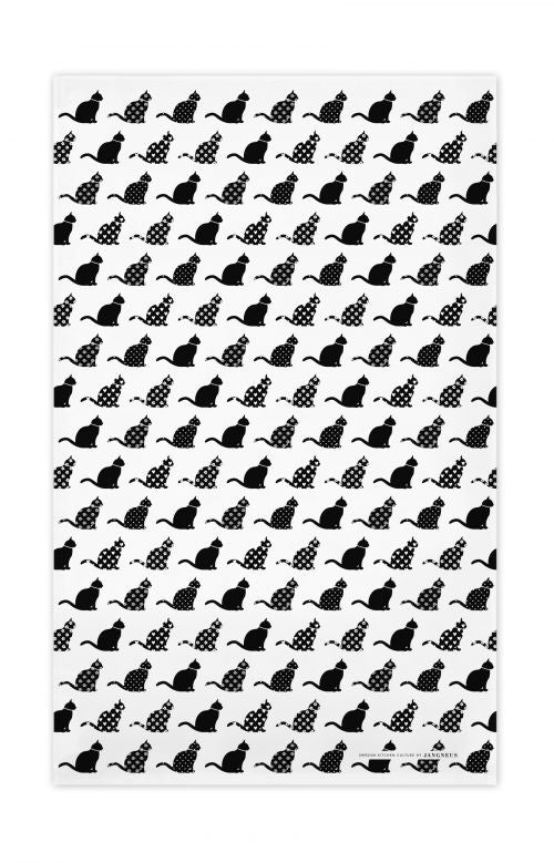 Black Cats Tea Towel