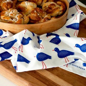 Blue Birds Tea Towel